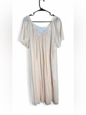 VTG Sears Size Appeal Pastel Pink Nightgown XL 2XL 3XL Cottagecore Coquette